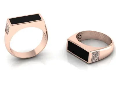 Jewelry Mens Ring Gold 3D print model get
