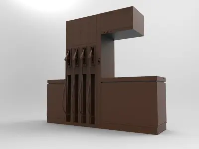 Gas Station 3D print model