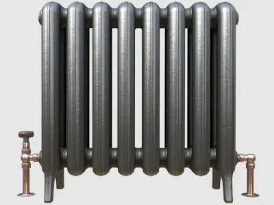 Game-ready iron radiator - Unity - HDRP - UE4 Low-poly 3D model