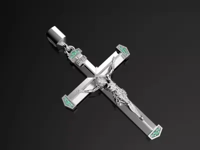 Inri cross 3D print model