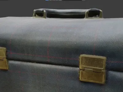 Vintage Blue Box SCANNED 3D model