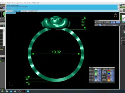 Luxury Lucky Bear Feng Shui Ring 3D Jewelry Model  3589 3D print model