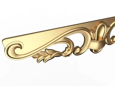 Carved Decor Furniture 01 Low-poly 3D model
