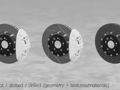 Brembo 360x32 4 Piston Brake 3D Model 3D model