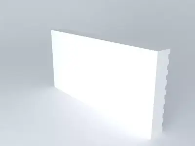 Thin horizontal strip wall Free 3D model