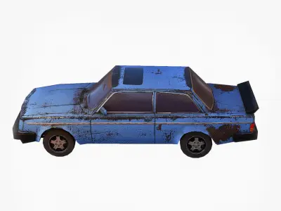 Old Car  1 Low-poly 3D model