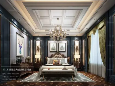 BEDROOM CLASSICAL 3D model