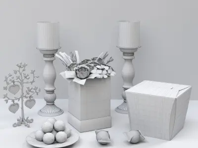 Decorative set Raffaello 3D model