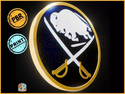 Buffalo Sabers logo - Cinematic - 3D print 3D model
