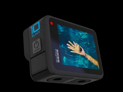 GoPro Hero 10 with support 3D model