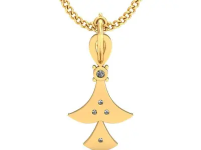 Solitaire Women Pendant 3dm STL OBJ FBX Renders Details 3D print model 37