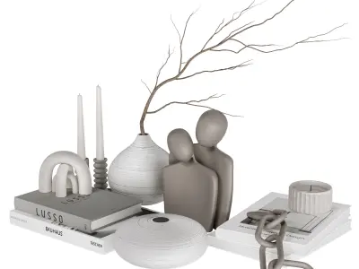 Minimal Decorative Set 01 3D model
