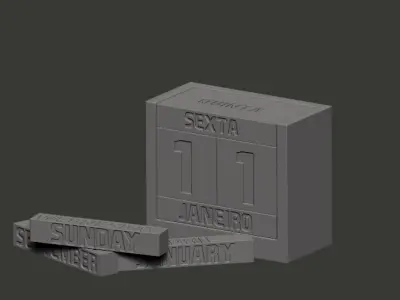 CALENDAR FOR ALL YEARS 3D print model