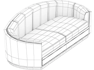 Venice Sofa 3d model Low-poly 3D model