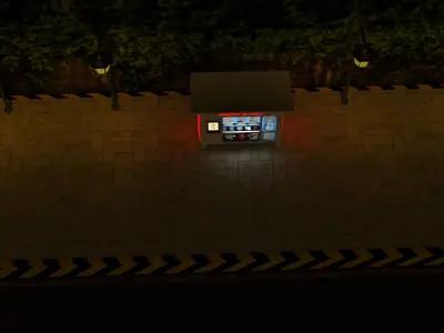 News stall Free low-poly 3D model