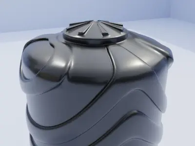 plastic water tank modern shaped Low-poly 3D model