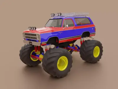 Dodge RAM charger 1979 Monster Truck 3D model