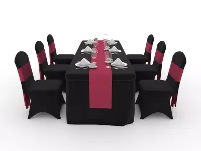Banquet Table and Chair 137 3D model