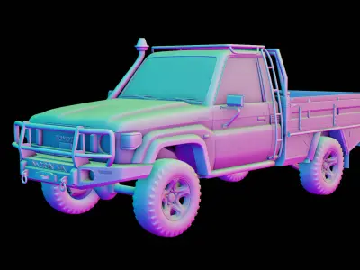 toyota land cruiser 79 series Low-poly 3D model