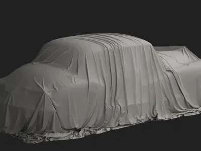 Vintage Car Cover 08 3D model