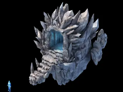 Stone Glacier - Snow Portal 01 3D model