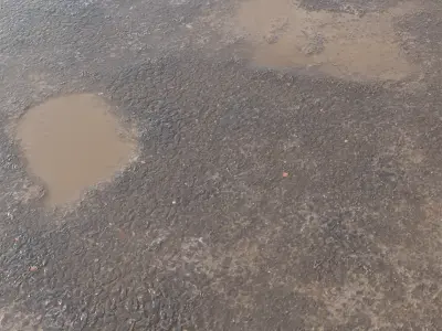 Wet asphalt 32 png pbr seamless 4k 3D model