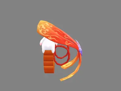 cartoon moon cake backpack - Mid-Autumn Festival Low-poly 3D model