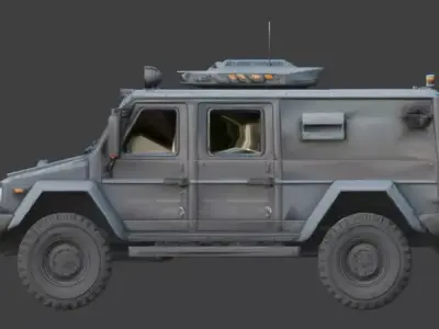 Cyberpunk Tactical Performance SUV 3D Model Low-poly 3D model