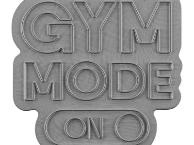 GYM Mode On Neon Sign 3D model