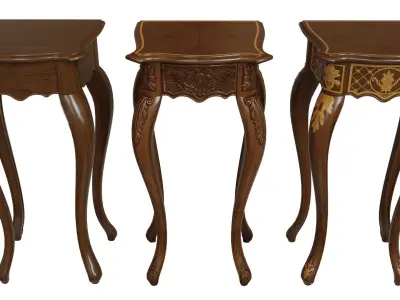 Classic side table 400  Low-poly 3D model