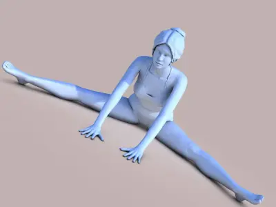 Woman Yoga 3D print model