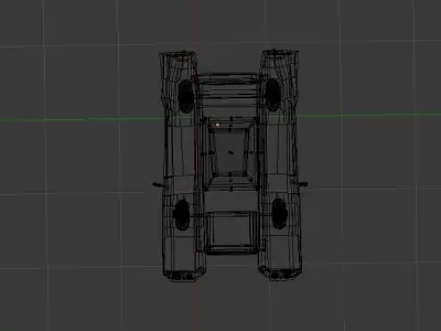 Cartoon Cadillac lowpoly Low-poly 3D model