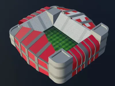 Football Stadium - Switzerland Low-poly 3D model