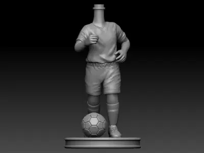 3D Printable Football Kid Bubble Head 3D print model