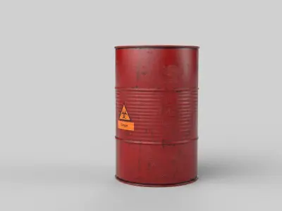 Oil barrel Low-poly 3D model
