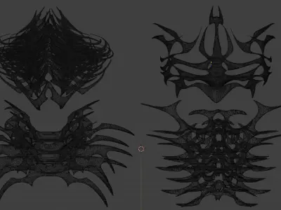 Chrome Shapes Pack 01 3D model