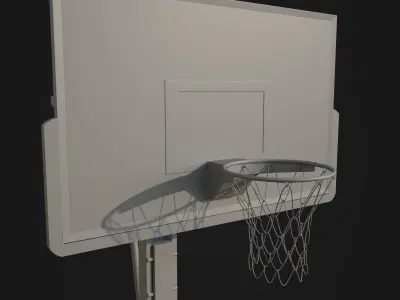 Basketball hoop neon 4K Low-poly 3D model