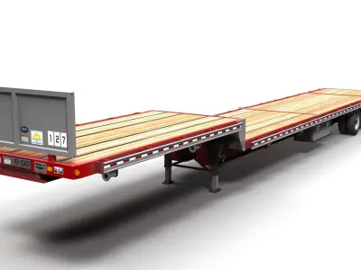 Dropdeck  Trailer Low-poly 3D model