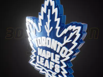 Toronto Maple Leafs logo - Cinematic - 3D print 3D model