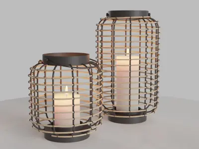 Modern outdoor lanterns 3D model