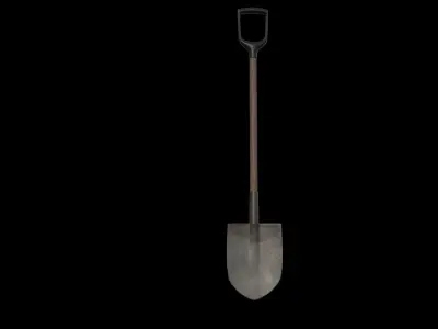shovel Low-poly 3D model 20