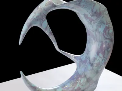 Vases marble sculpture Low-poly 3D model