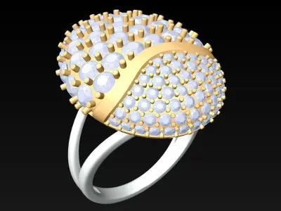 Diamond Ring - Womens Rings - GN220 3D print model
