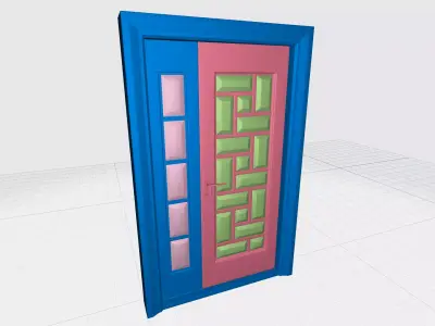 Hinged door 07 3D model