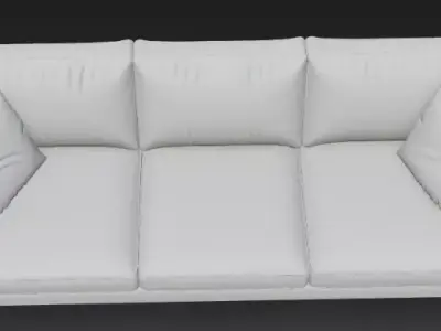 Luxury 3 Seater Modern Sofa 3D Model High Poly Furniture Asset 3D model