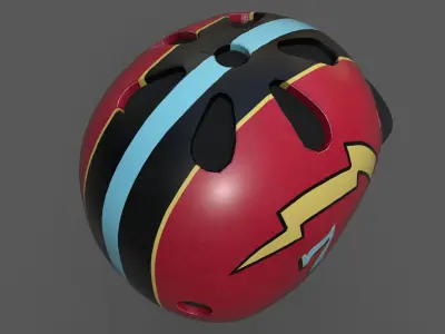 Helmet sport scifi human 3d low poly bike low poly  Low-poly 3D model