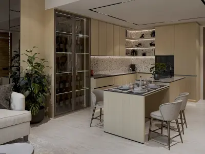 Kitchen Modern Blender-Fbx -Obj  3D model