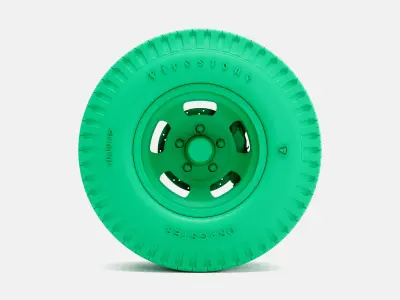 15x10 US Indy Mag Wheel Firestone Dragster Slick 3D print model