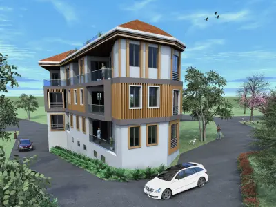 A Building in Mugla City Low-poly 3D model