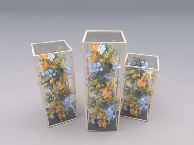 Floristry Fine art display 3D model
